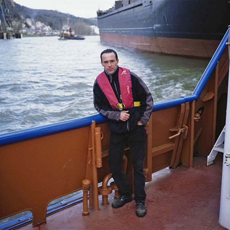 Jean-François Guillemin<br>34 ans, marin de remorquage, SORMAR<br>
Canteleu<br>
« Le navire le plus important que nous avons remorqué, c’est le Cape Shanghai, 290 m. »